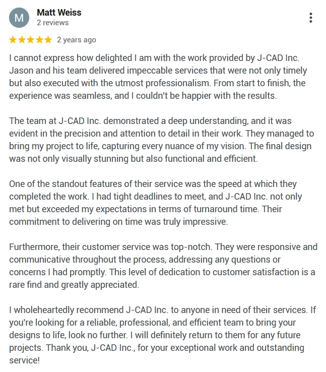 5-star review from Matt