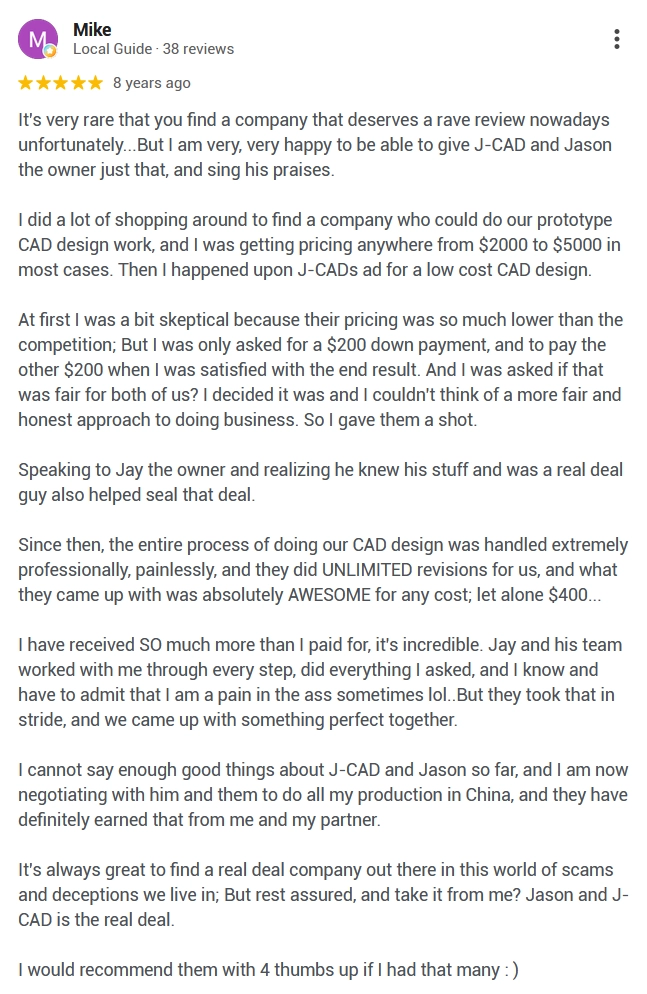 5-star review from Mike